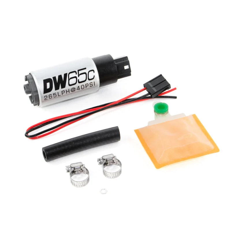 DeatschWerks 265 LPH DW65C Series Compact Fuel Pump w/o Mounting Clips (w/ Universal Install Kit) - Main Product View