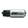 Load image into Gallery viewer, DeatschWerks 265 LPH DW65C Series Compact Fuel Pump w/ Mounting Clips - Side View