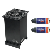 Load image into Gallery viewer, DeatschWerks 3.0L Staged Surge Tank w/ DW420 Fuel Pumps - Main Product View