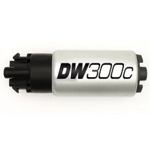 Load image into Gallery viewer, DeatschWerks 340lph DW300C Compact Fuel Pump w/ Mounting Clips - Side View