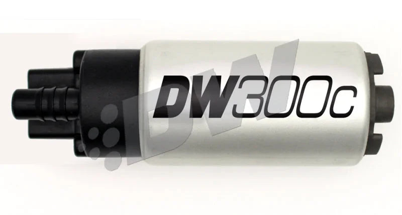 DeatschWerks 340lph DW300C Compact Fuel Pump w/o Mounting Clips - Side View
