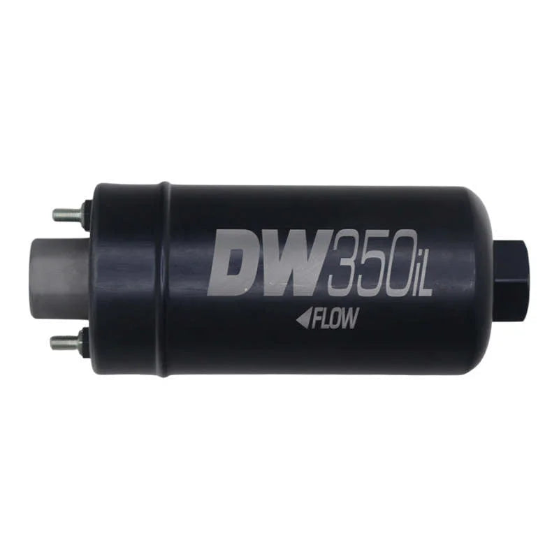 DeatschWerks 350 LPH DW350iL In-Line External Fuel Pump (No Bracket) - Side View