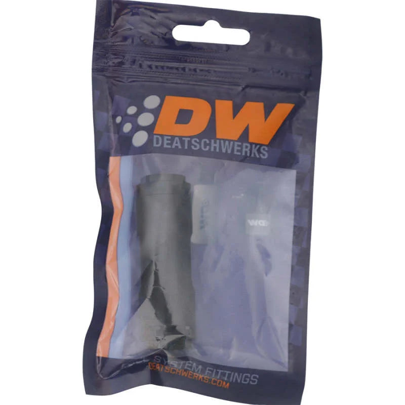 DeatschWerks 3/8in Female EFI Quick Connect to 3/8in Female EFI Quick Connect - Anodized Matte Black - Side View
