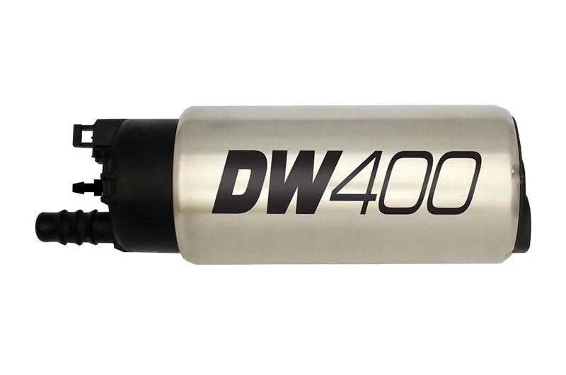 DeatschWerks 415LPH DW400 Fuel Pump w/9-1047 Install Kit 15-17 Ford Mustang V6/GT w/ 1/8in Venturi - Back View
