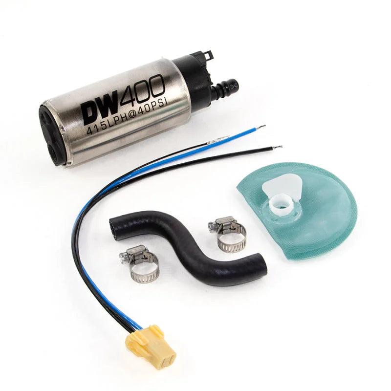 DeatschWerks 415LPH DW400 In-Tank Fuel Pump w/ 9-1044 Install Kit 85-97 Ford Mustang Cobra - Side View