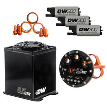 Load image into Gallery viewer, DeatschWerks 5.5L Modular Surge Tank Includes 3 DW300 Fuel Pumps - Main Product View