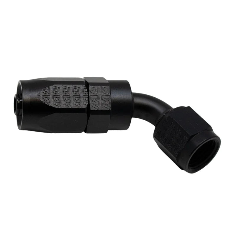 DeatschWerks 6 AN Female Flare Swivel 60-Degree Hose End CPE - Anodized Matte Black - Main Product View