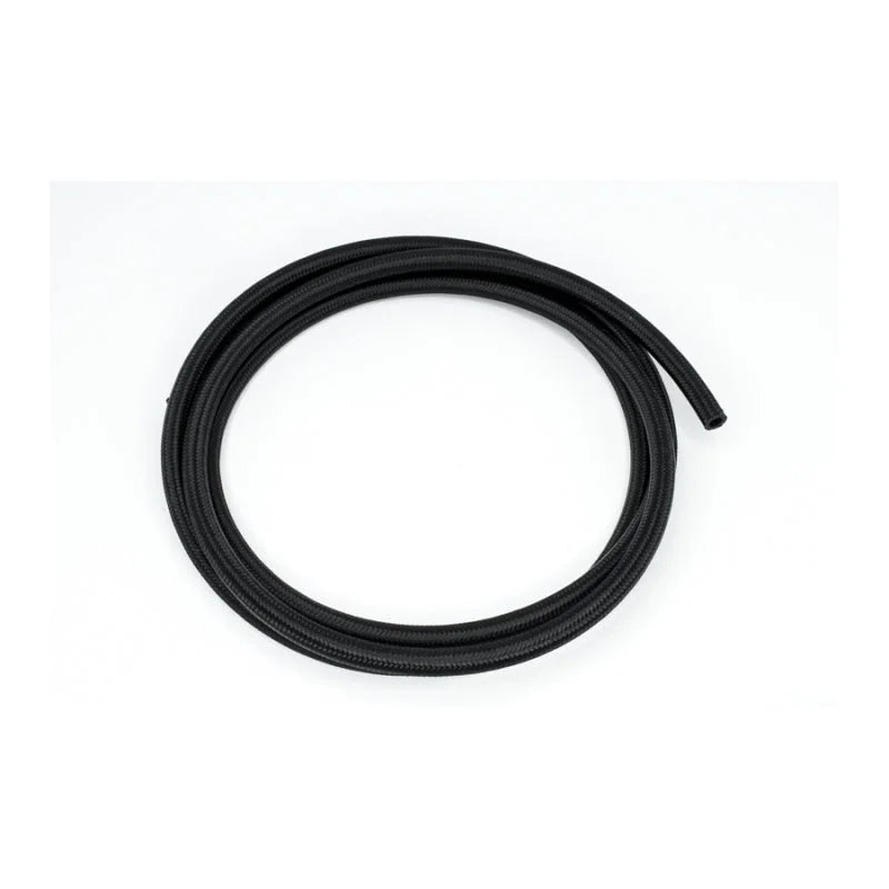 DeatschWerks 6AN Black Nylon Braided CPE Hose 10 Feet - Side View