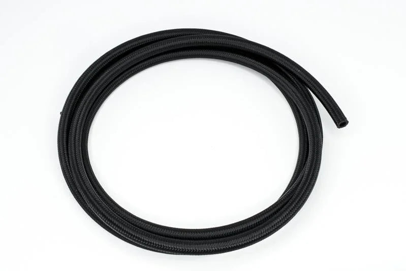 DeatschWerks 6AN Black Nylon Braided CPE Hose 10 Feet - Back View
