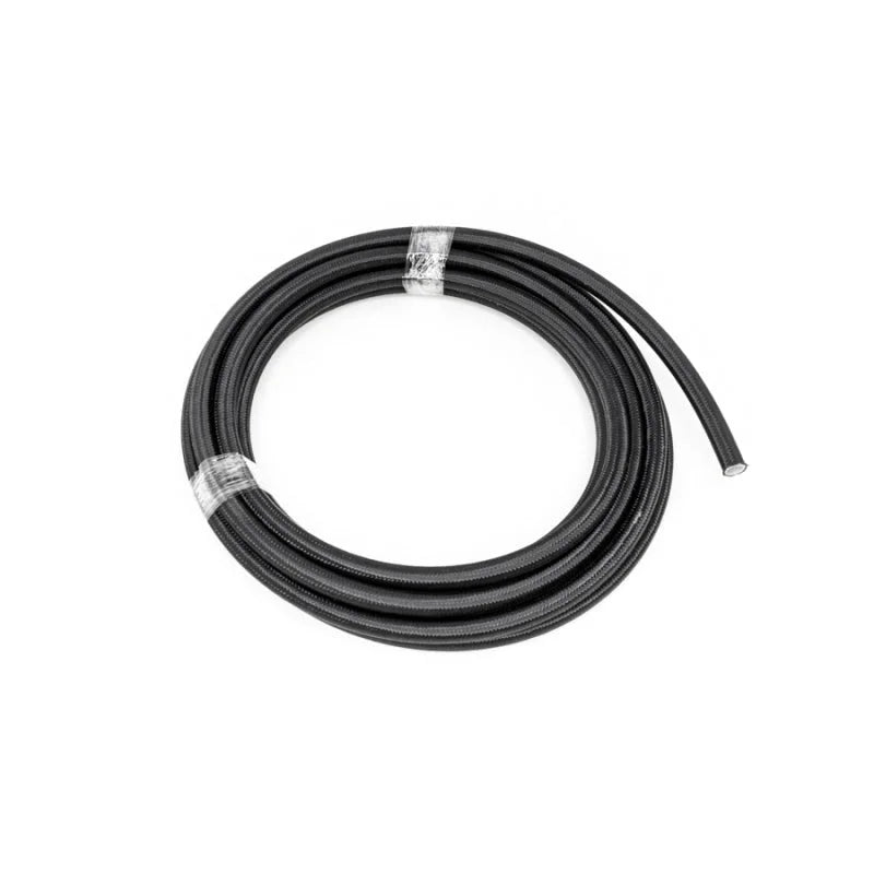 DeatschWerks 6AN Black Nylon Braided PTFE Hose 20 Feet - Side View