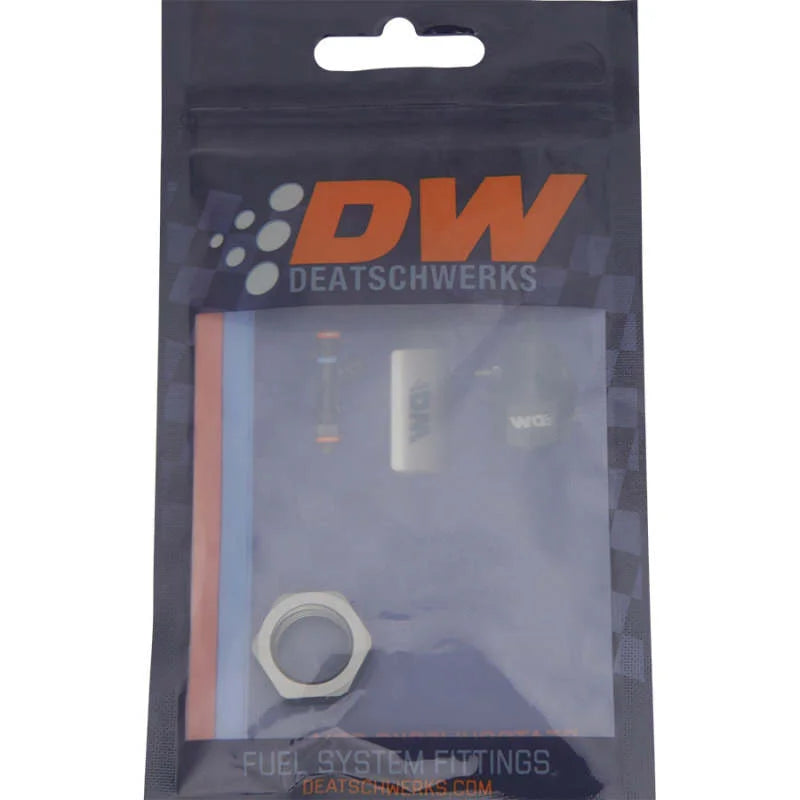 DeatschWerks 6AN Bulkhead Nut Smaller OD - Anodized DW Titanium - Side View
