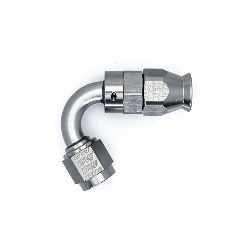 DeatschWerks 6AN Female Flare Swivel 120-degree Hose End - PTFE - Main Product View