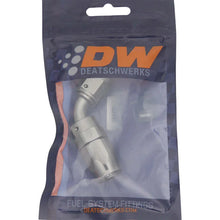 Load image into Gallery viewer, DeatschWerks 6AN Female Flare Swivel 60-Degree Hose End CPE Anodized DW Titanium - Side View