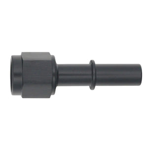 DeatschWerks 6AN Female Flare Swivel to 3/8in Male EFI Quick Disconnect - Anodized Matte Black - Main Product View