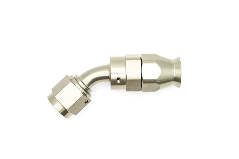 DeatschWerks 6AN Female Swivel 45-Degree Hose End PTFE (Incl. 1 Olive Insert) - Main Product View