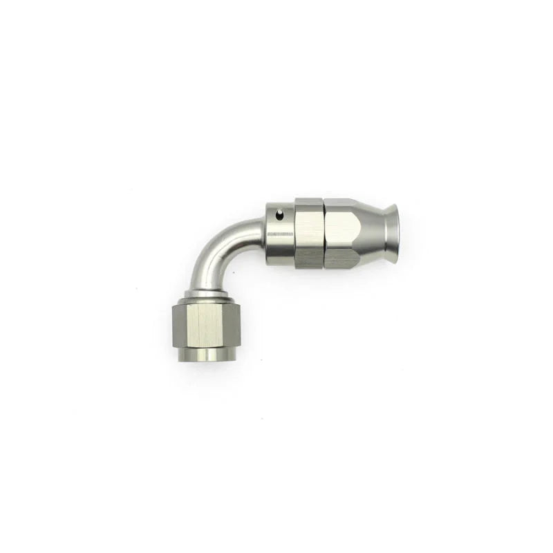 DeatschWerks 6AN Female Swivel 90-Degree Hose End PTFE (Incl. 1 Olive Insert) - Main Product View