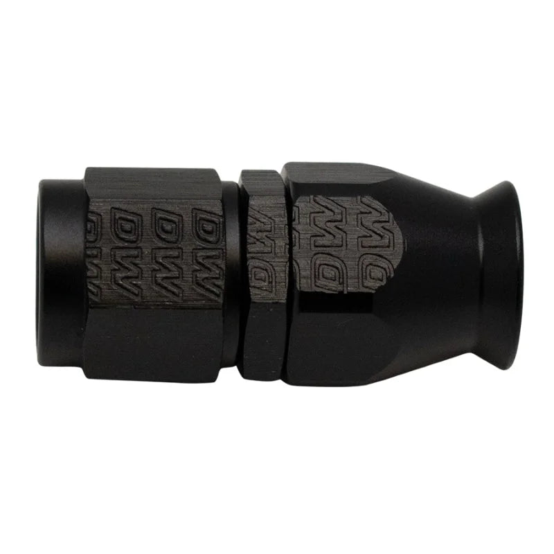 DeatschWerks 6AN Female Swivel Straight Hose End PTFE (Incl 1 Olive Insert) - Anodized Matte Black - Main Product View