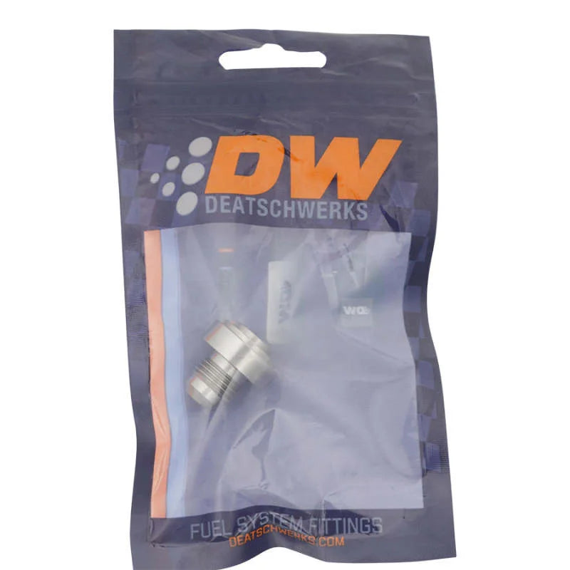 DeatschWerks 6AN Male Flare Stainless Steel Weld On Fitting - Side View