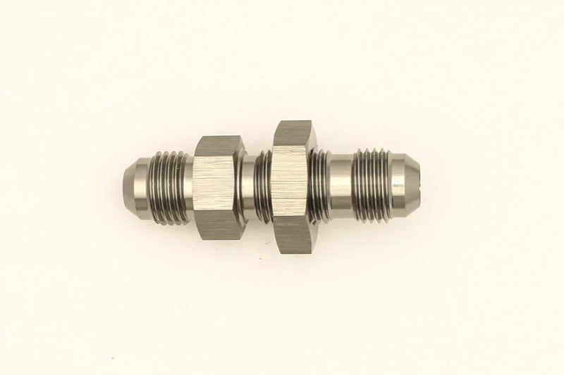 DeatschWerks 6AN Male Flare To 6AN Male Flare Bulkhead Adapter (Incl. Nut) - Installation View
