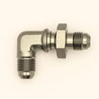 Load image into Gallery viewer, DeatschWerks 6AN Male Flare To 6AN Male Flare Bulkhead Adapter 90-Degree (Incl. Nut) - Side View
