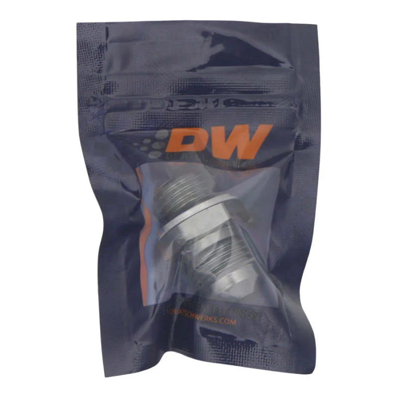 DeatschWerks 6AN Male Flare To M12 X 1.5 Male Metric Adapter  (Incl. Crush Washer) - Back View