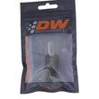 Load image into Gallery viewer, DeatschWerks 6AN Male Flare to 3/8in Female EFI Quick Connect Adapter - Anodized Matte Black - Side View