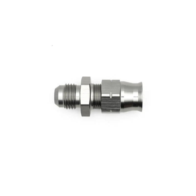 DeatschWerks 6AN Male Flare to 3/8in Hardline Compression Adapter - Includes 1 Olive Insert - Main Product View