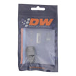 Load image into Gallery viewer, DeatschWerks 6AN Male Flare to Fuel Pump Outlet Barb Adapter - Anodized Matte Black - Side View