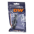 Load image into Gallery viewer, DeatschWerks 6AN Male Flare to Straight 3/8in Single Hose Barb - Anodized Matte Black - Side View