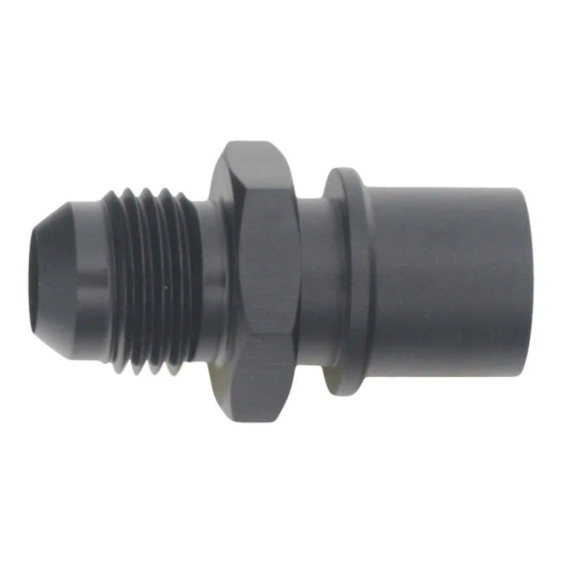 DeatschWerks 6AN Male Flare to Toyota Module Quick Connect - Anodized Matte Black - Main Product View
