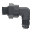 Load image into Gallery viewer, DeatschWerks 6AN ORB Male Swivel to 90-Degree 6AN Male Flare - Anodized Matte Black - Main Product View