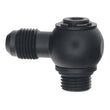 Load image into Gallery viewer, DeatschWerks 6AN ORB Male to 6AN Male Flare Low Profile 90-Degree Swivel - Anodized Matte Black - Main Product View