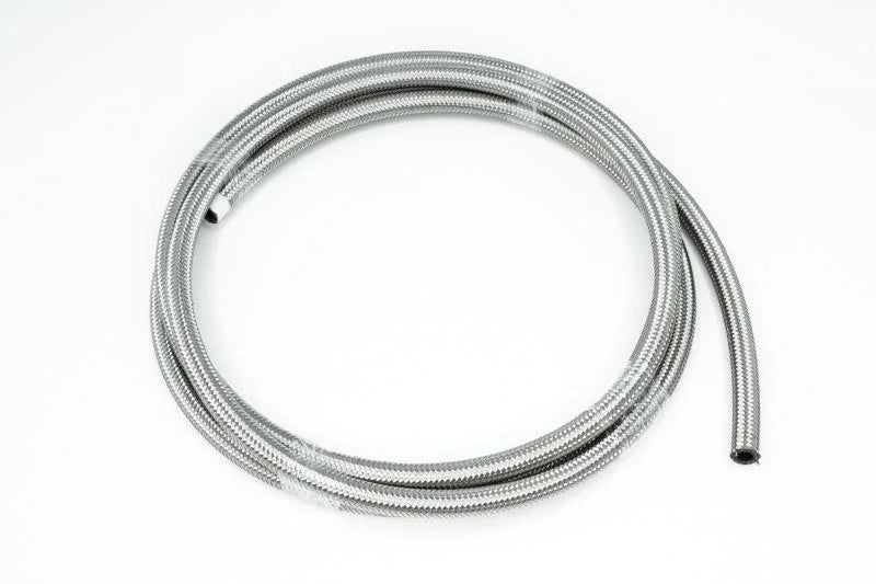 DeatschWerks 6AN SS Double Braided CPE Hose 10 Feet - Side View