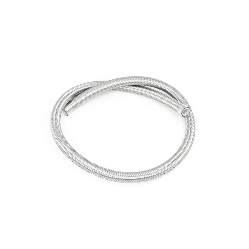 DeatschWerks 6AN SS Double Braided PTFE Hose 3 Feet - Side View