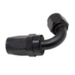 Load image into Gallery viewer, DeatschWerks 8 AN Female Flare Swivel 120-Degree Hose End CPE - Anodized Matte Black - Main Product View
