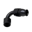 Load image into Gallery viewer, DeatschWerks 8 AN Female Flare Swivel 120-Degree Hose End PTFE - Anodized Matte Black - Main Product View