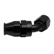 Load image into Gallery viewer, DeatschWerks 8 AN Female Flare Swivel 60-Degree Hose End PTFE - Anodized Matte Black - Main Product View