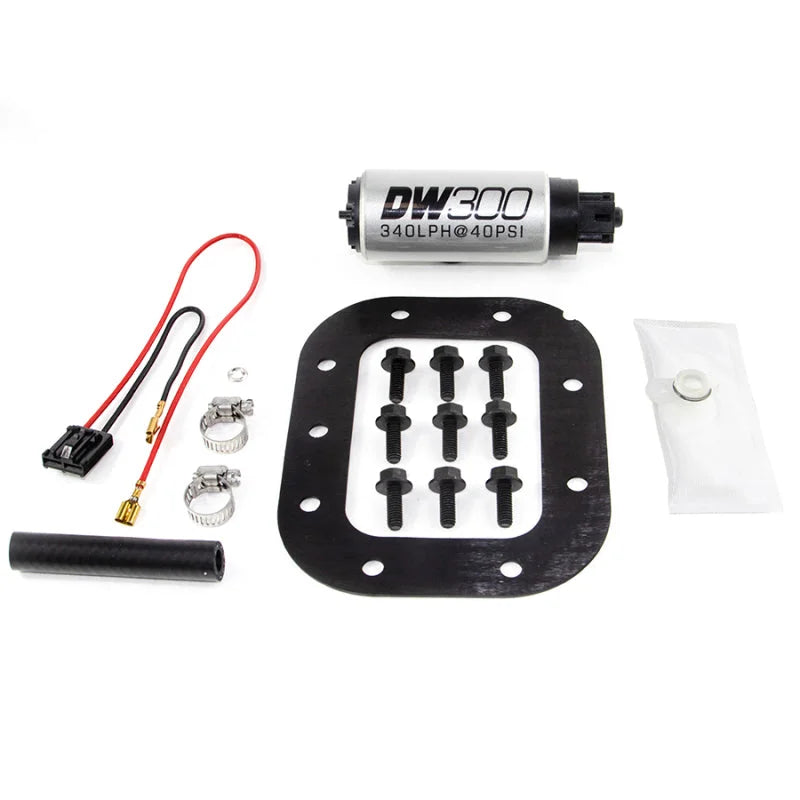 DeatschWerks 84-85 Chevy Corvette 5.7L DW300 340 LPH In-Tank Fuel Pump w/ Install Kit - Back View