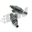 Load image into Gallery viewer, DeatschWerks 86-87 RX7 FC 1.3t 1000cc Low Impedance Top Feed Injectors - Back View