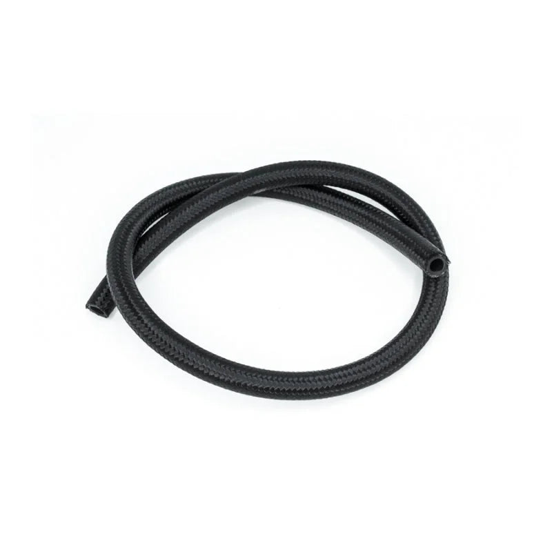DeatschWerks 8AN Black Nylon Braided CPE Hose 3 Feet - Side View