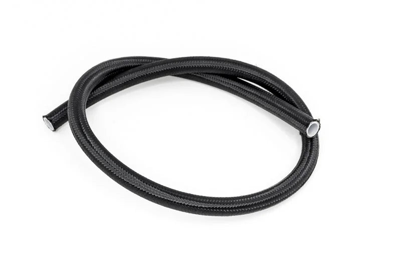 DeatschWerks 8AN Black Nylon Braided PTFE Hose 3 Feet - Installation View