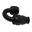 Load image into Gallery viewer, DeatschWerks 8AN Female Swivel 180-Degree Hose End PTFE (Incl Olive Insert) - Anodized Matte Black - Main Product View
