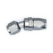 Load image into Gallery viewer, DeatschWerks 8AN Female Swivel 30-Degree Hose End CPE - Anodized Titanium - Side View