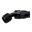 Load image into Gallery viewer, DeatschWerks 8AN Female Swivel 45-Degree Hose End PTFE (Incl 1 Olive Insert) - Anodized Matte Black - Main Product View