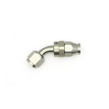 Load image into Gallery viewer, DeatschWerks 8AN Female Swivel 45-Degree Hose End PTFE (Incl. 1 Olive Insert) - Back View
