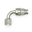 Load image into Gallery viewer, DeatschWerks 8AN Female Swivel 90-Degree Hose End PTFE (Incl. 1 Olive Insert) - Side View