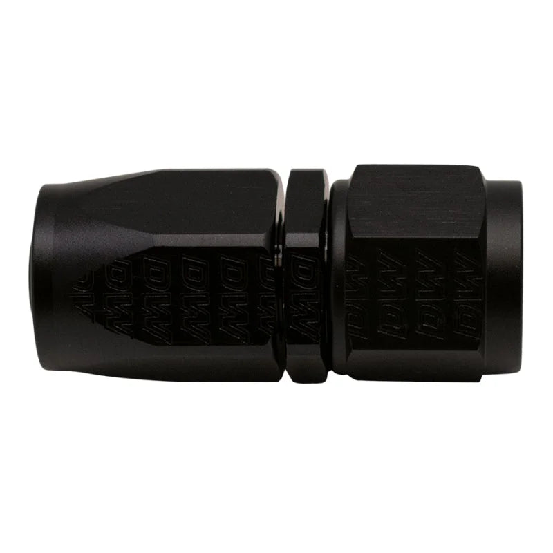 DeatschWerks 8AN Female Swivel Straight Hose End CPE - Anodized Matte Black - Main Product View