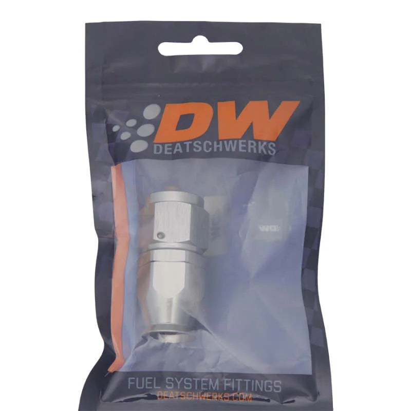 DeatschWerks 8AN Female Swivel Straight Hose End PTFE (Incl. 1 Olive Insert) - Detail View