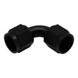 Load image into Gallery viewer, DeatschWerks 8AN Flare Female Swivel 90-Degree to 8AN Flare Female Swivel - Anodized Matte Black - Main Product View