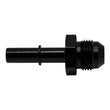 Load image into Gallery viewer, DeatschWerks 8AN Male Flare to 3/8in Male EFI Quick Connect Adapter - Anodized Matte Black - Main Product View